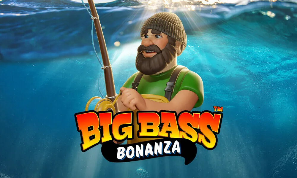 Big Bass Bonanza Spielansicht mit Angel-Thema