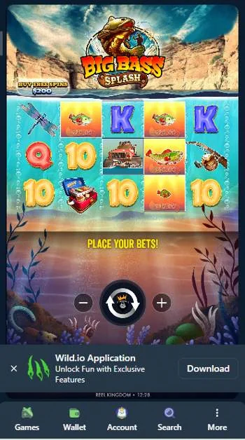 Big Bass Splash auf einem Smartphone